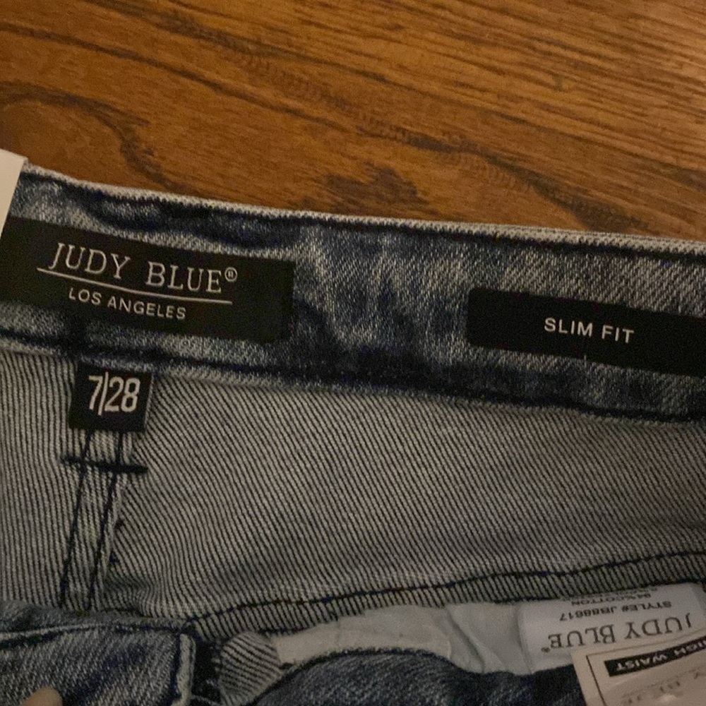 Judy blue hi waist vintage mild distressed  slim fit jeans size 7/28 - Picture 7 of 9